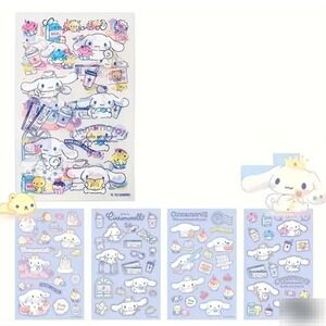 Sanrio Cinnamoroll Sticker Sheet Set Kawaii Cute Anime Stationery Supplies